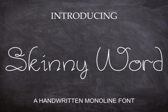 Skinny Word Font: Authentic Handwritten Typography for Editorial Design